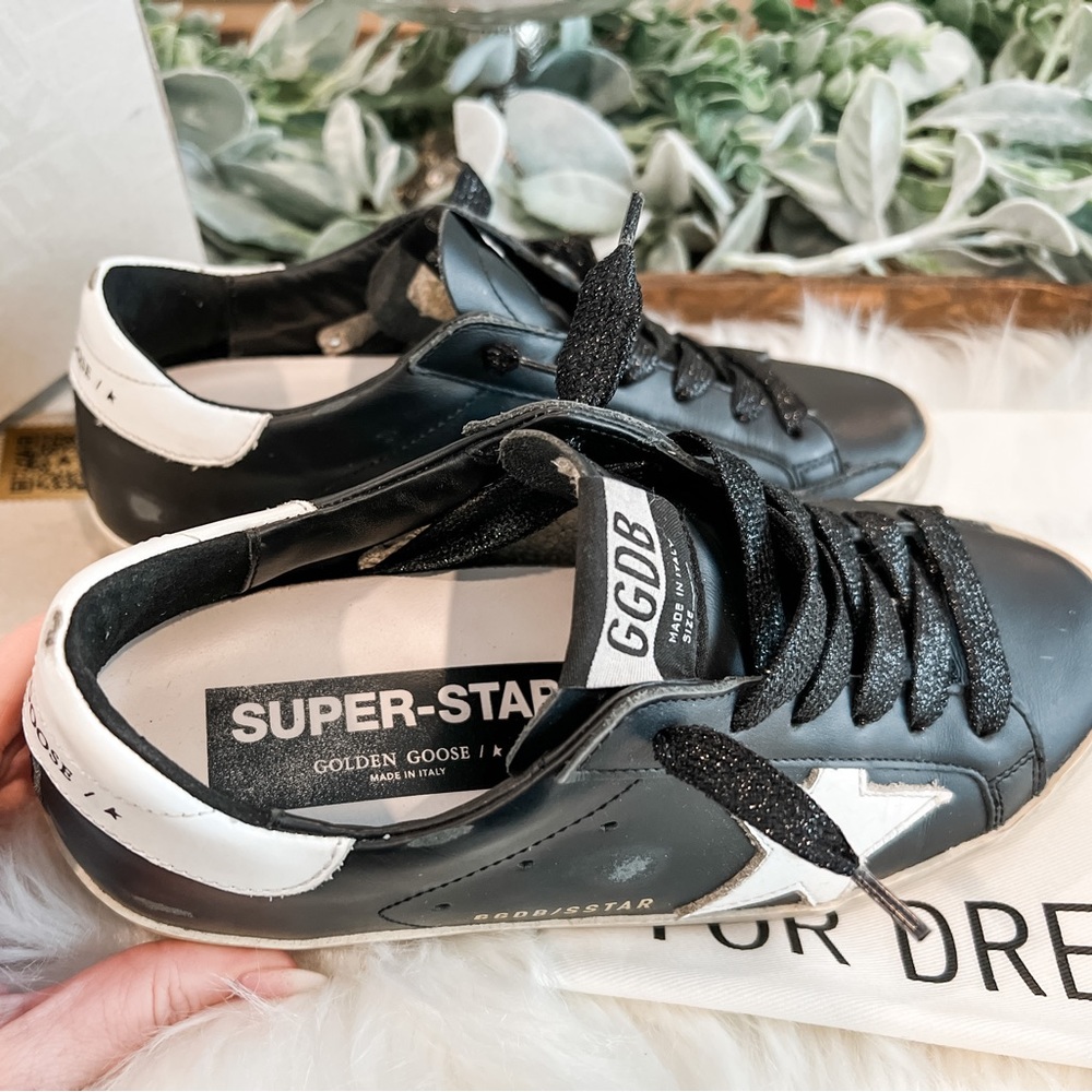 Golden Goose Black and White Sneakers - Picture 2 of 8